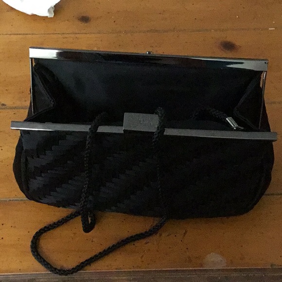 Pursuits ltd. Black Evening Mini Purse with shoulder trap Mint - Picture 4 of 5